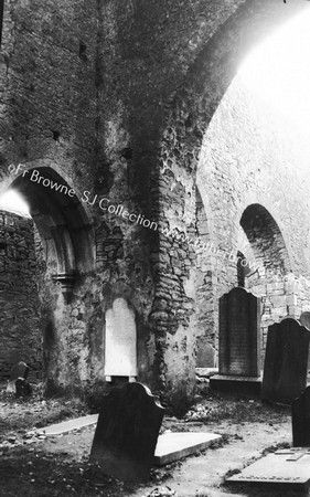 HOLYCROSS ABBEY ARCHES OF SOUTH WALL OF NAVE SEEN THROUGH CHOIR ARCH ALSO ENTRANCE FROM CHOIR TO S. AISLE